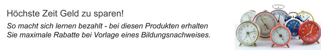 Höchste Zeit Geld zu sparen! Maximale Software-Rabatte für Lehrlinge und Lehrgangsteilnehmer im Handwerk