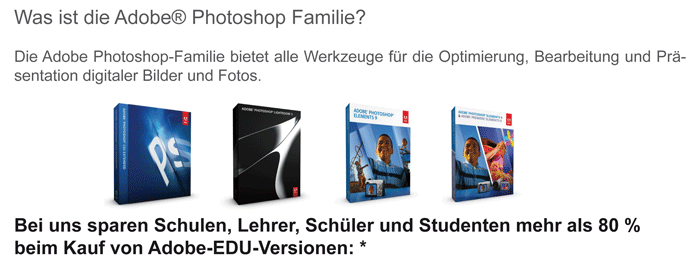 Was ist die Adobe Photoshop Familie