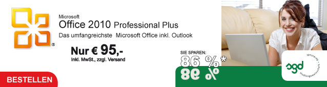 Exklusiv bei cobra. Microsoft Office 2010 Professional Plus für SGD-Studenten