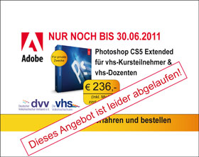 Adobe Photoshop CS5 Extended für vhs-Kursteilnehmer und vhs-Dozenten