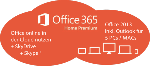 Office 365 Home Premium inkl. Office 2013 für für PCs oder MACs Office 365 Home Premium inkl. Office 2013 für für PCs oder MACs