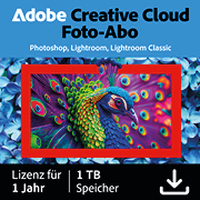 Adobe Foto-Abo 1 TB inkl. Lightroom, Lightroom Classic, Photoshop und Lightroom Mobile