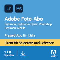 Adobe Foto-Abo (1 TB Cloud-Speicher), Lightroom, Lightroom Classic, Photoshop, Lightroom Mobile)